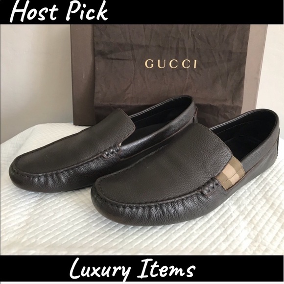 Gucci Other - Two-tone Chocolate Leather Gucci Drivers